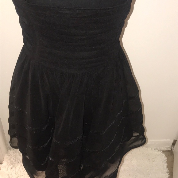 Betsy Johnson Black Mesh Corset Evening  Dress - Picture 5 of 8